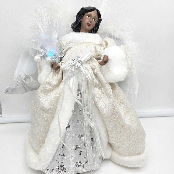12" Fiber Optic Angel‎ Tree Topper Christmas - Picture 1 of 8